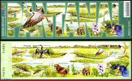 Ref. BR-2826 BRAZIL 2001 - PANTANAL, BIRD,FISH,MERCOSUL,MI# 3197-06,NO FOLDED MNH, ANIMALS, FAUNA 10V Sc# 2826 - Postzegelboekjes