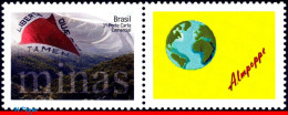Ref. BR-3212-1 BRAZIL 2012 - MINAS GERAIS HO, FLAGS,WORLD, PERSONALIZED MNH, CITIES 1V Sc# 3212 - Gepersonaliseerde Postzegels