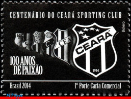 Ref. BR-3275 BRAZIL 2014 - CENTENARY THE CEARA,FAMOUS CLUBS, SPORT, MNH, FOOTBALL SOCCER 1V Sc# 3275 - Clubs Mythiques