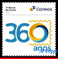 Ref. BR-V2023-52 BRAZIL 2023 - CORREIOS, 360 ANOS, POSTOFFICE, MNH, POST 1V - Neufs