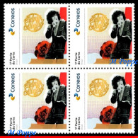 Ref. BR-V2023-51-Q BRAZIL 2023 - SIDNEY MAGAL, 50 YEARS OF CAREER, SINGER, MUSIC, BLOCK MNH, FAMOUS PEOPLE 4V - Chanteurs