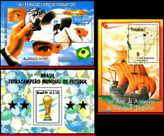 Ref. BR-Y1994-SS BRAZIL 1994 - ALL SOUVENIR SHEETS OFYEAR,SCOTT: 2478 2483 2524, MNH, . 3V - Años Completos