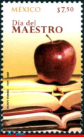 Ref. MX-2539 MEXICO 2007 - TEACHER'S DAY, APPLE,BOOKS, MNH, EDUCATION 1V Sc# 2539 - Alimentation
