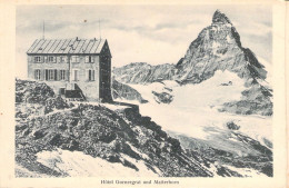 SUISSE - Hotel Gonergrat Und Matterhorn - Dos Blanc - Carte Postale Ancienne - Matt