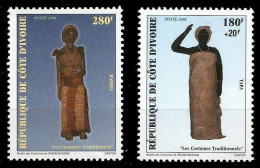 (085) Ivory Coast / Cote Ivoire Culture / Costumes / 180+20 / Rare / Scarce  Mnh / **  Michel A1199-1200 - Côte D'Ivoire (1960-...)