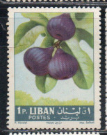 LIBANO LEBANON LIBAN 1962 FRUITS FIGS 1p MNH - Lebanon