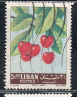 LIBANO LEBANON LIBAN 1962 FRUITS CHERRIES 2.50p USED USATO OBLITERE' - Lebanon