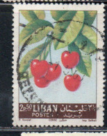 LIBANO LEBANON LIBAN 1962 FRUITS CHERRIES 2.50p USED USATO OBLITERE' - Lebanon