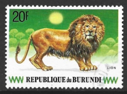 Burundi 1991. Scott #663 (U) Fauna, Lion - Gebraucht