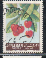 LIBANO LEBANON LIBAN 1962 FRUITS CHERRIES 2.50p USED USATO OBLITERE' - Lebanon