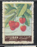 LIBANO LEBANON LIBAN 1962 FRUITS CHERRIES 2.50p USED USATO OBLITERE' - Lebanon