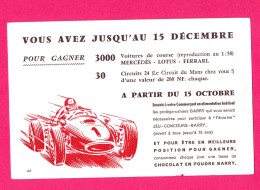 BUVARD & Blotting Paper : Chocolat BARRY Voiture De Course  - Cocoa & Chocolat