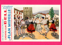 BUVARD & Blotting Paper :  Flan MIREILLE  Folklore Basque Danses - Koek & Snoep