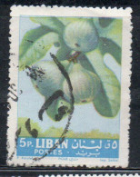 LIBANO LEBANON LIBAN 1962 FRUITS FIGS 5p USED USATO OBLITERE' - Lebanon