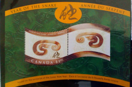 CANADA - BLOC N°58 ** (2001) Année Du Serpent - Hojas Bloque