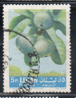 LIBANO LEBANON LIBAN 1962 FRUITS FIGS 5p USED USATO OBLITERE' - Lebanon