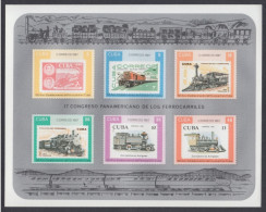 CUBA 1989. CONGRESO PANAMERICANO DE FERROCARRILES. MNH. FORMATO ESPECIAL - Unused Stamps