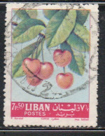 LIBANO LEBANON LIBAN 1962 FRUITS CHERRIES 7.50p USED USATO OBLITERE' - Lebanon