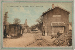 CPA (28) CHATEAUNEUF-en-THYMERAIS - Aspect De La Gare En 1930 - Carte Colorisée - Châteauneuf