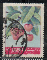 LIBANO LEBANON LIBAN 1962 FRUITS CHERRIES 7.50p USED USATO OBLITERE' - Lebanon