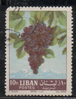 LIBANO LEBANON LIBAN 1962 FRUITS GRAPES 10p USED USATO OBLITERE' - Lebanon