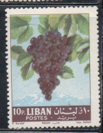 LIBANO LEBANON LIBAN 1962 FRUITS GRAPES 10p MNH - Lebanon