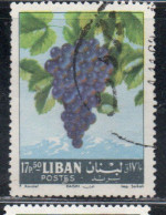 LIBANO LEBANON LIBAN 1962 FRUITS GRAPES 17 1/2p USED USATO OBLITERE' - Lebanon