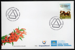 URUGUAY 2023 (Cattle Raising, Livestock, Food, Climate, Weather, Ecology, Animals, Cows, Hereford, Sheeps) - 1 FDC - Alimentation