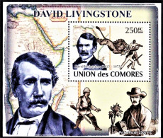 David Livingstone - 1813-1873 -|- Comores, 2008 - MNH . Perforated - Comores (1975-...)