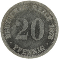 LaZooRo: Germany 20 Pfennig 1876 D VF - Silver - 20 Pfennig