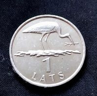 LATVIA LETTLAND , LETTONIA 2001 Year Coin 1 LATS STORK RARE 2 - Letonia