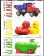 Aland Islands Åland Finland 2010 Toys Strip Of 3 Stamps Mint - Vrachtwagens