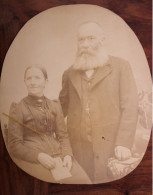 Photo 1890's Couple France Tirage Albuminé Albumen Print Vintage - Alte (vor 1900)