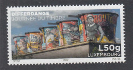 2022 Luxembourg Stamp Day Modern Art  Complete Set Of 1 MNH  @ BELOW FACE VALUE - Ungebraucht