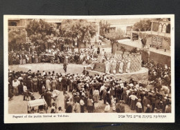JUDAICA POSTCARD POSTKARTE BY HEFNER & BERGER CRACOW NO. 35 PAGEANT OF THE FESTIVAL AT TEL AVIV. PALESTINE, ISRAEL - Palestine