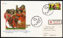 2002 Turkey Semifinal Match Vs. Brazil At FIFA World Cup In South Korea/Japan Postally Travelled Cover And Cancellation - 2002 – Südkorea / Japan