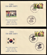 2002 Turkey Third Place Match Vs. South Korea At FIFA World Cup In South Korea/Japan Commemorative Cover Set - 2002 – Corea Del Sur / Japón