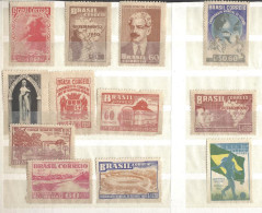 BRAZIL 1950   FULL YEAR COLLECTION  - 12 UNUSED COMMEMORATIVES STAMPS - Annate Complete