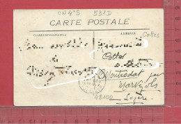 CARTE NOMINATIVE : COTTES  ( Institutrice ) à  48100  Marvejols - Genealogia