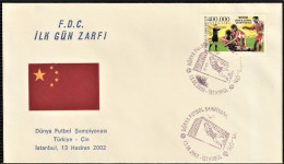 2002 Turkey Group Stage Match Vs. China At FIFA World Cup In South Korea/Japan Commemorative Cover And Cancellation - 2002 – Südkorea / Japan