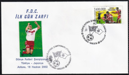 2002 Turkey Round Of 16 Match Vs. Japan At FIFA World Cup In South Korea/Japan Commemorative Cover And Cancellation - 2002 – Südkorea / Japan