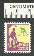 B67-25 CANADA 1951 Crippled Children Easter Seal MNH English & French - Vignette Locali E Private