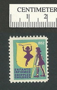 B47-29 CANADA 1952 Crippled Children Easter Seal MNG  French - Werbemarken (Vignetten)