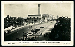 A64  MAROC CPA  CASABLANCA - L' AVENUE D' AMADE ET LES SERVICES MUNICIPAUX - Collections & Lots