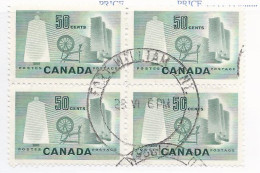 19247) Canada 1953  Block Ontario Closed Post Office Postmark Cancel - Oblitérés
