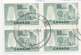 19249) Canada 1953  Block Ontario Closed Post Office Postmark Cancel - Gebruikt