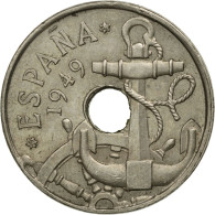 Monnaie, Espagne, Francisco Franco, Caudillo, 50 Centimos, 1949, TTB - 50 Centesimi