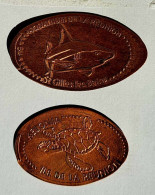 Lot De 2 "écrasées" De La Réunion - Elongated Coins