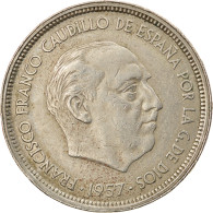 Monnaie, Espagne, Caudillo And Regent, 50 Pesetas, 1957, TTB+, Copper-nickel - 50 Pesetas