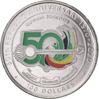 Monnaie, Guyana, 100 Dollars, 2020, 50 Ans De La République.colorized., SPL - Guyana
